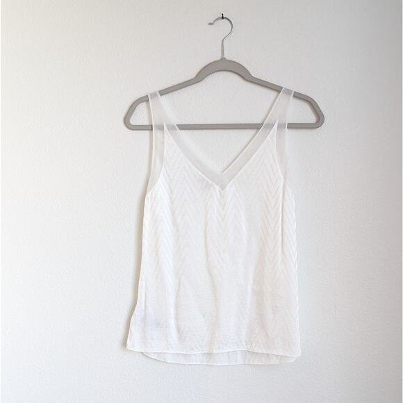 Ted Baker Tops - Ted Baker White V-neck Sleeveless Tank Top, size 2/US 6